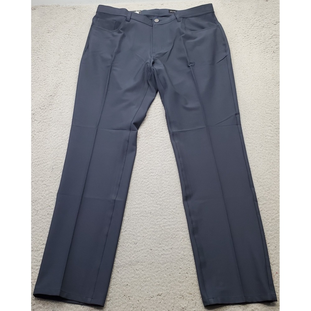 Dunning Golf Chino Pants Mens 36/32 Navy Performance Stretch Quick Dry D7S21P068